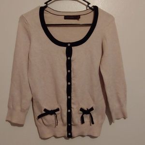 DONATING 5 for $25 Limited cream black cardigan